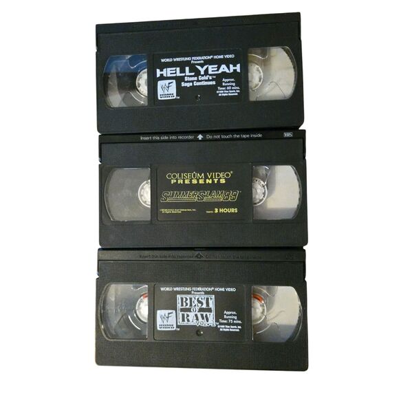 World Wrestling Federation (Lot Of 3) VHS Videos  Summer Slam.89, Steve Austin - Picture 5 of 6